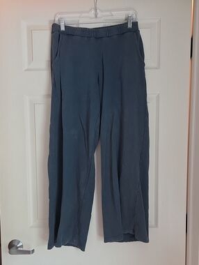Arizona Wide-Leg Casual Lounge Pants — Slate Blue